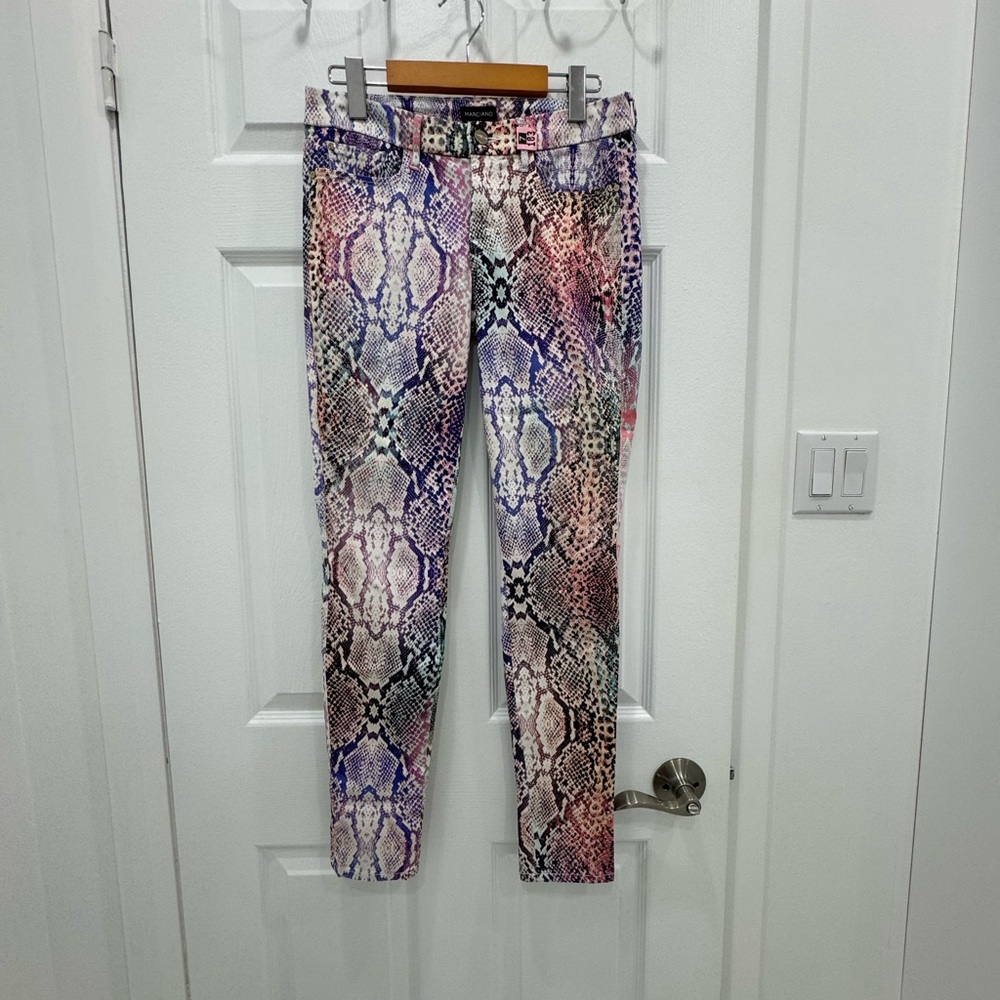 Marciano Colorful Snake Print Skinny Jeans